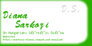 diana sarkozi business card